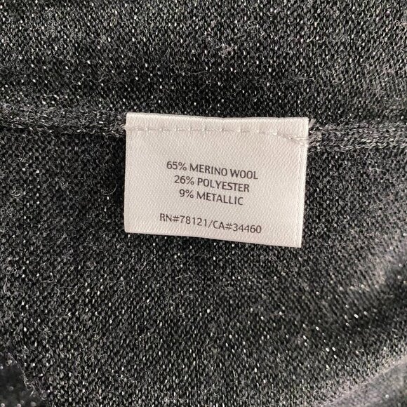 Eileen Fisher Tunic Sweater‎ Top Medium Merino Wool Blend Metallic DR-997 - Picture 7 of 8